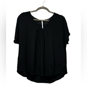 Madewell baby doll dolman sleeve blouse, v-neck, black, XS